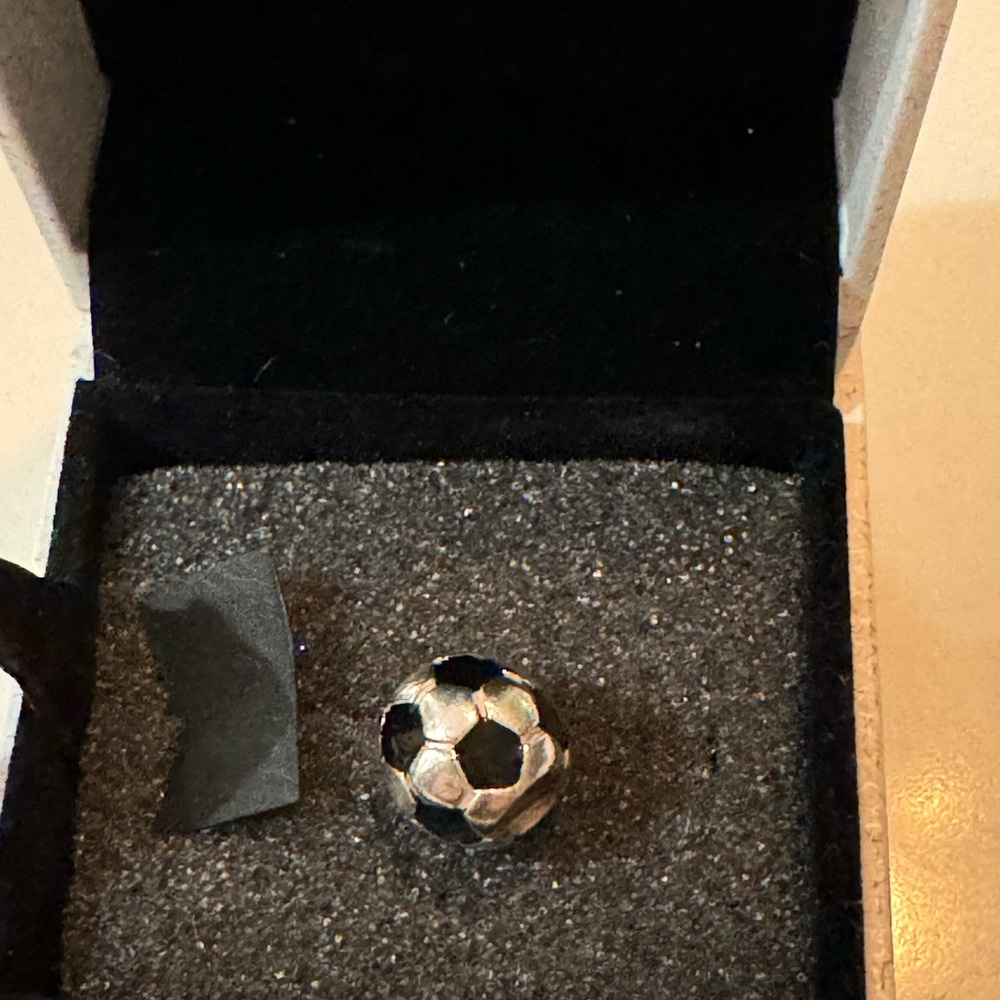 Pandora charm soccer ball silver